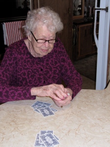 My mother, who turned 103 this past summer, still beats me sometimes when I play her in gin rummy.